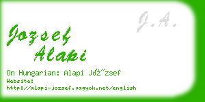 jozsef alapi business card
